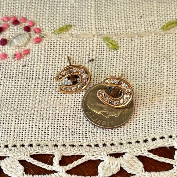 Antique 14k Old Mine Cut Diamond Studs - Picture 4 of 13